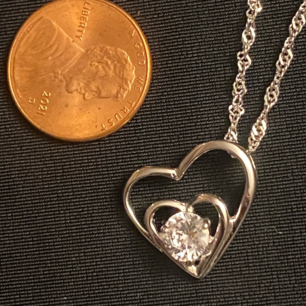 Silver Heart Pendant Necklace